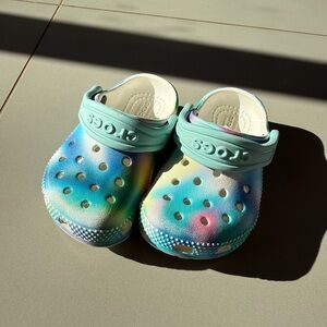 CROCS Kids Water Shoes in Blue and Yellow